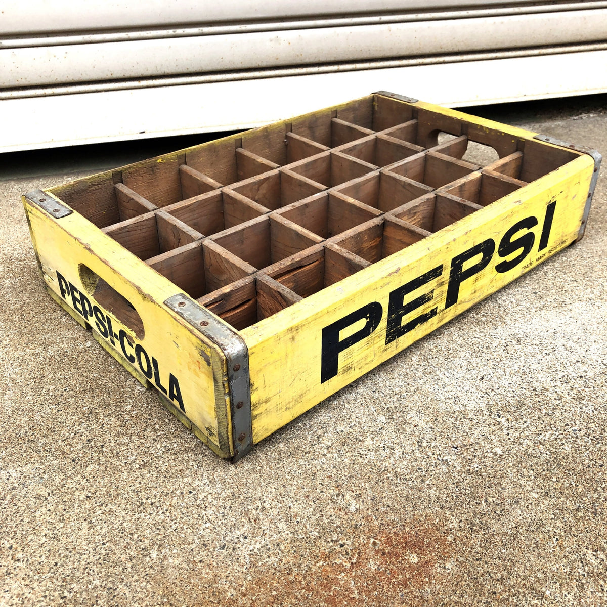 PEPSI ペプシコーラ 木箱 イエロー ウッドボックス ディスプレー