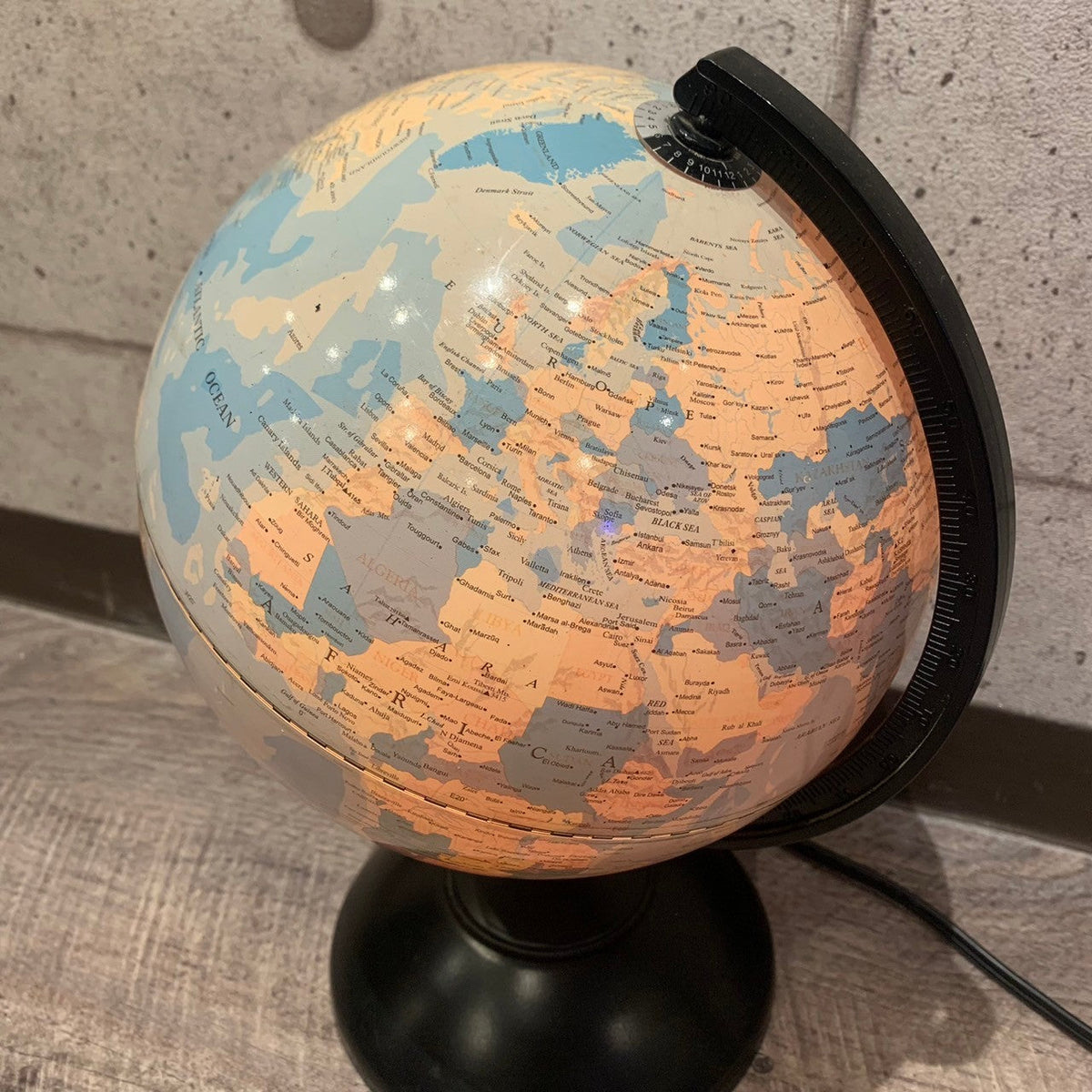 1983年製 地球儀ライト PORTBLE LAMP ライトアップワールドグローブ