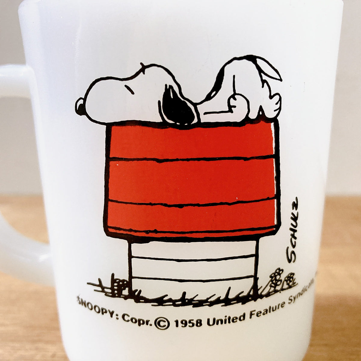 品番1680 SNOOPY スヌーピー モーニングアレルギー マグカップ ファイヤーキング ピーナッツ ミルクガラス ヴィンテージ 千葉店 –  L.A.DEPO（エルエーデポ）