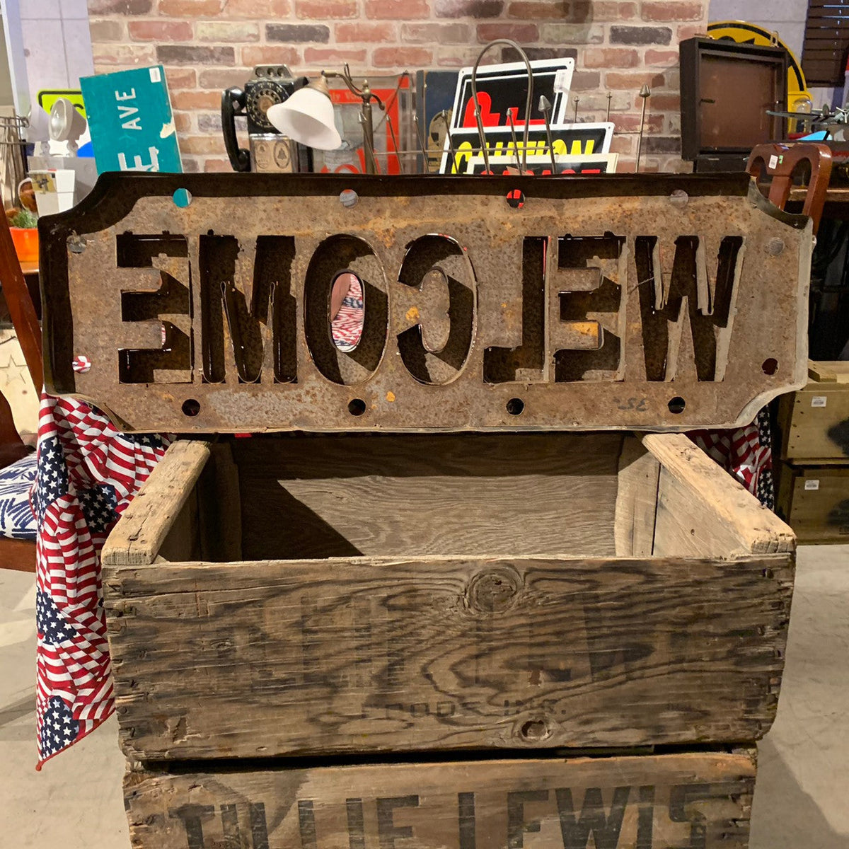 品番4969 メタル看板 Welcome 3D サイン 立体文字看板 ウォールサイン