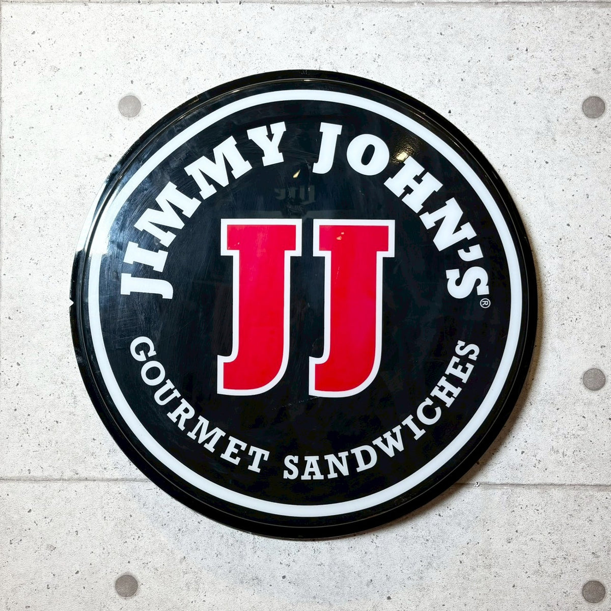 プラスチック看板 【JIMMY JOHN'S】 円型サイン – L.A.DEPO