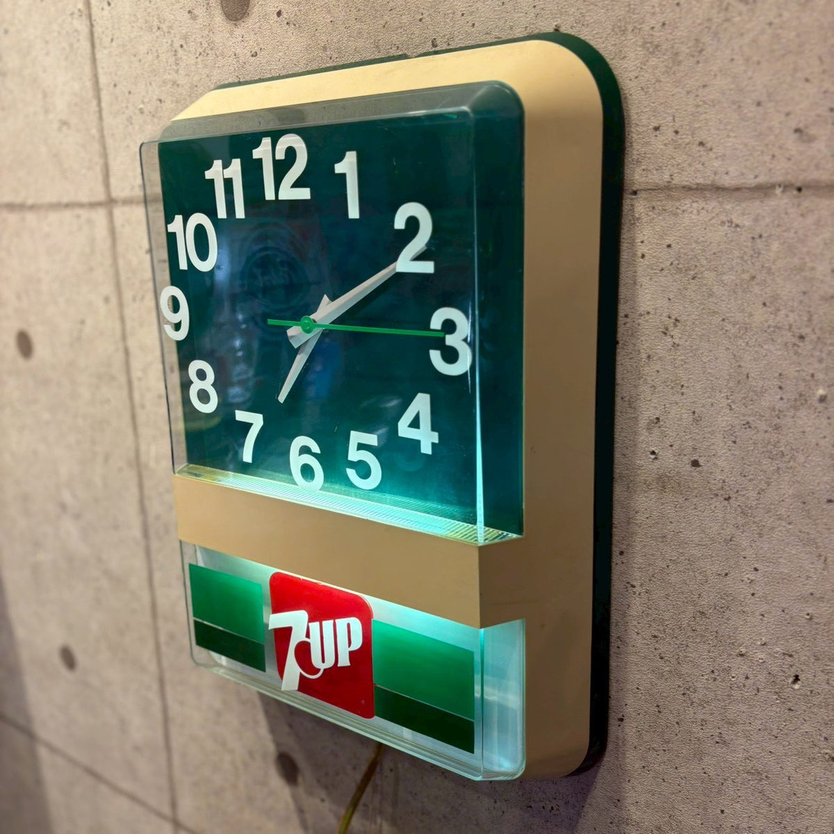 電飾クロック 【 7UP（セブンアップ）】 販促品 1985年製 – L.A.DEPO