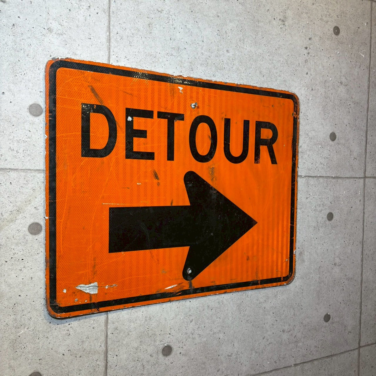 道路標識 【DETOUR(迂回)】 ロードサイン ヴィンテージ看板 – L.A.DEPO