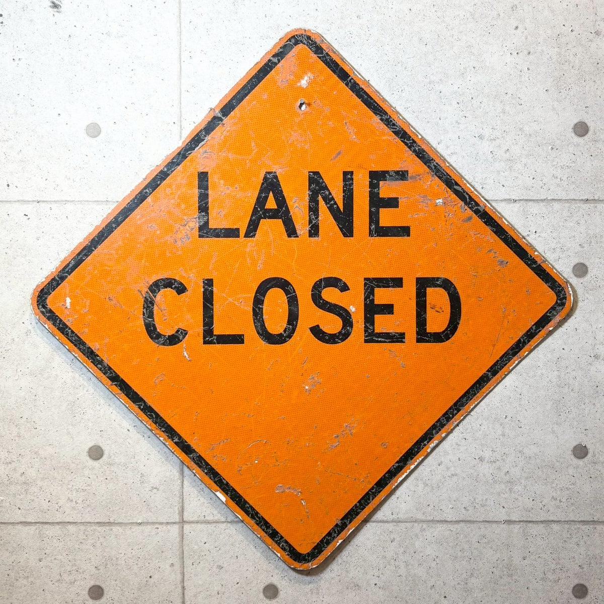 道路標識 【LANE CLOSED（車線閉鎖）】 ロードサイン ヴィンテージ看板