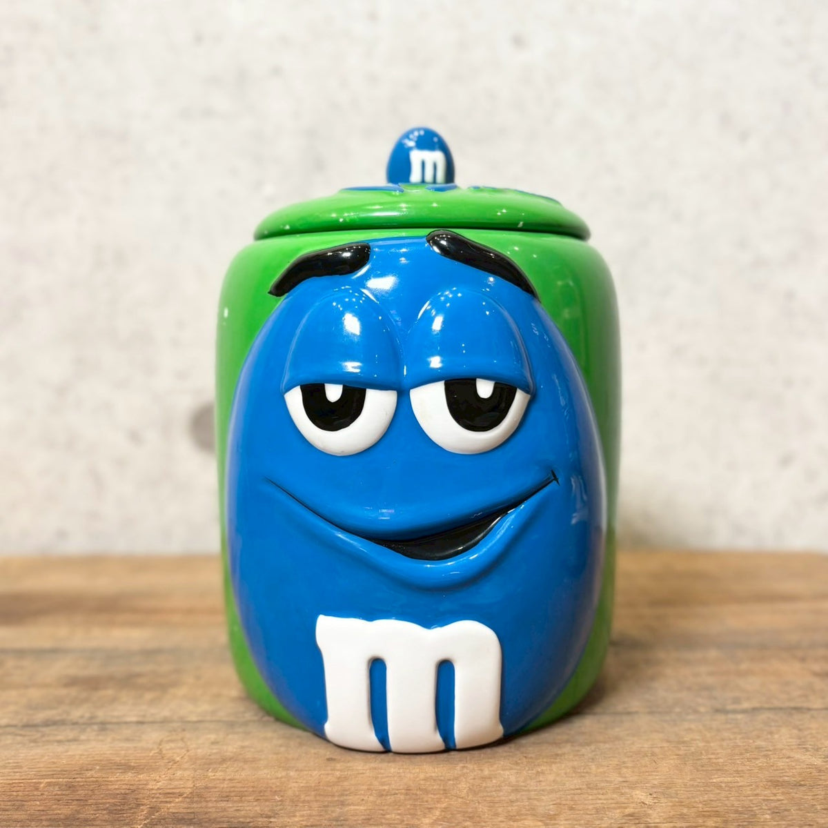 陶器ポット 【M&M's(エムアンドエムズ) ブルー】 小物入れ キャンディ