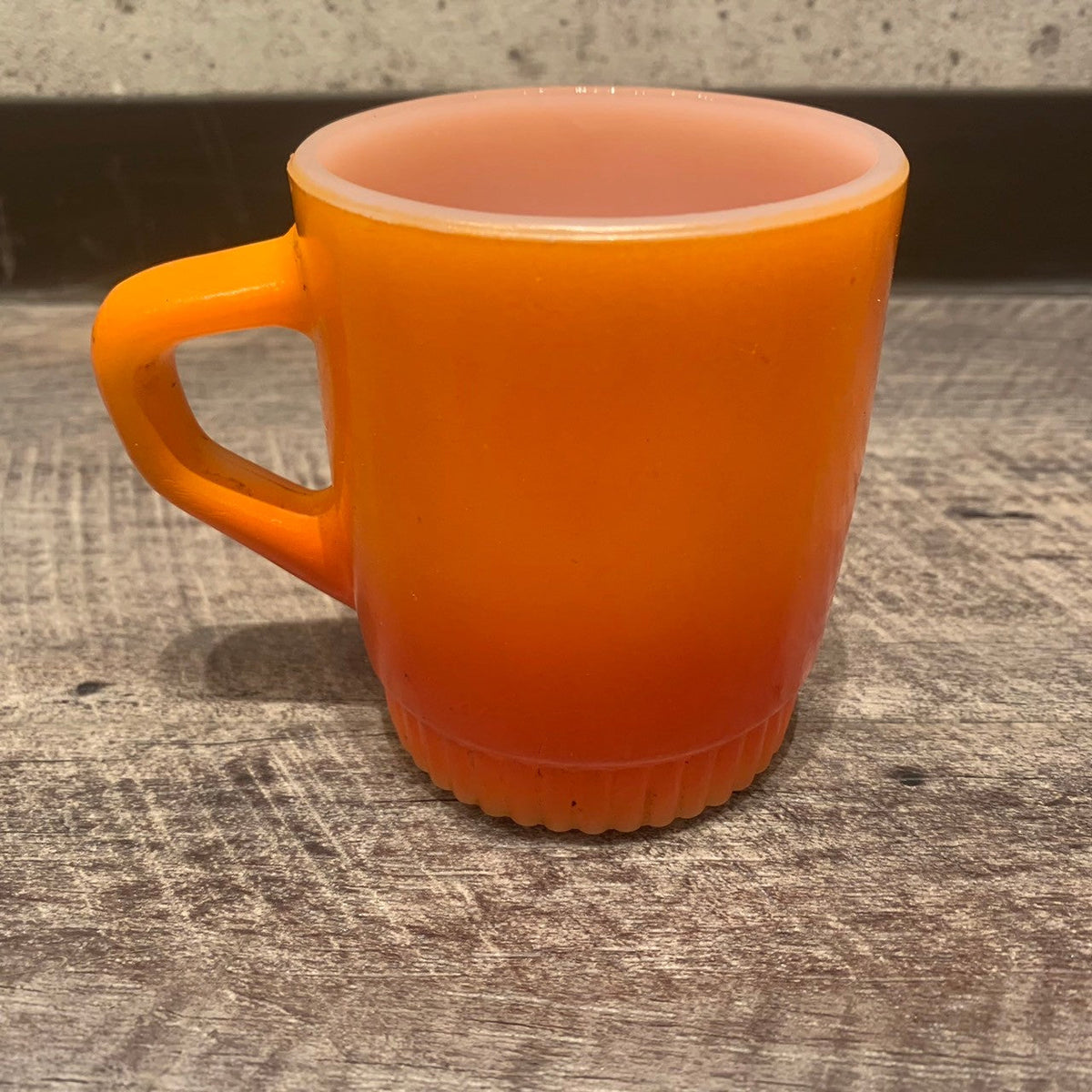 Fire King ファイヤーキング リブボトムマグ スタッキングマグ 60's 橙
