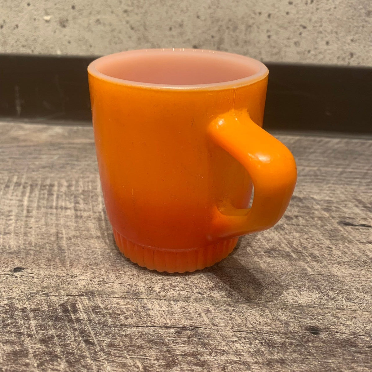 Fire King ファイヤーキング リブボトムマグ スタッキングマグ 60's 橙