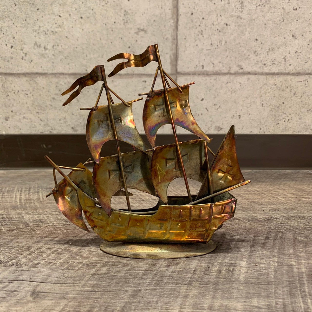 オブジェ インテリア 船 シップ 置物 飾り ブリキ ヴィンテージ – L.A.
