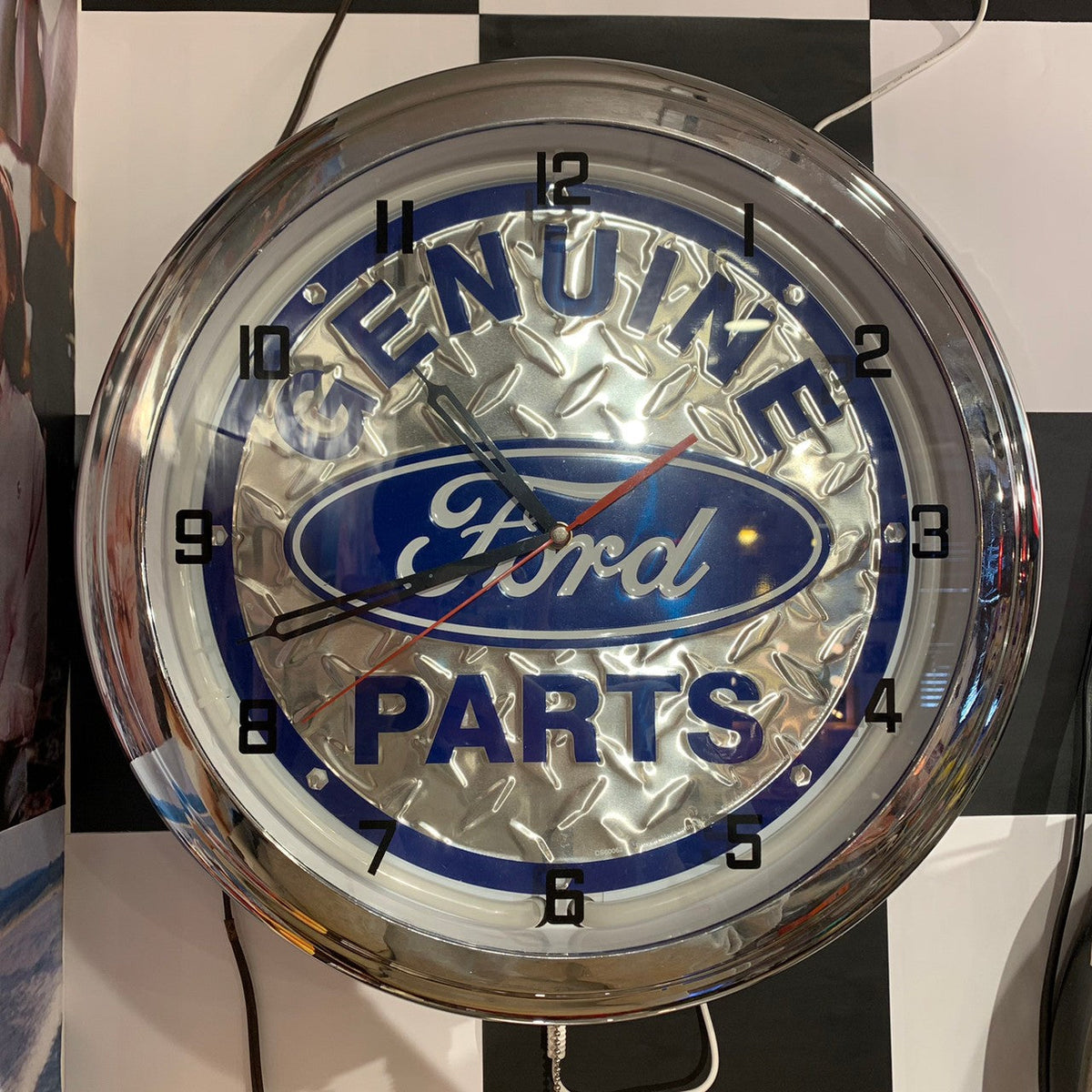 品番0074 Ford フォード ネオンクロック 壁掛け時計 千葉店