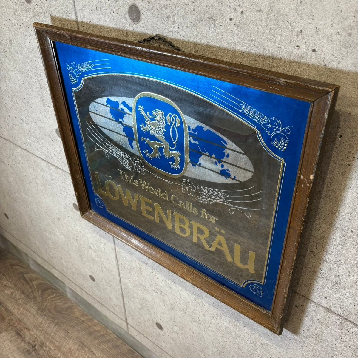 パブミラー【LOWENBRAU(レーベンブロイ)】社製 ヴィンテージミラー