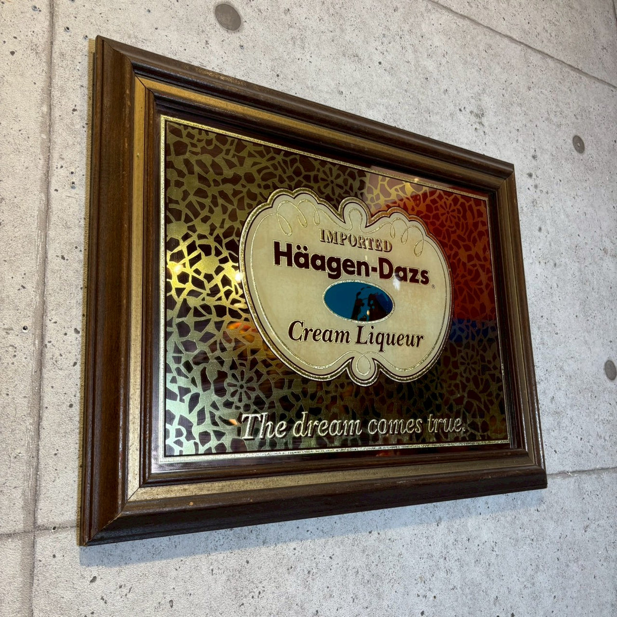 Haagen-Dazs ハーゲンダッツ パブミラー ビンテージ 鏡 アンティーク パブミラー 【Häagen-Dazs（ハーゲンダッツ）】 ヴィンテージミラー