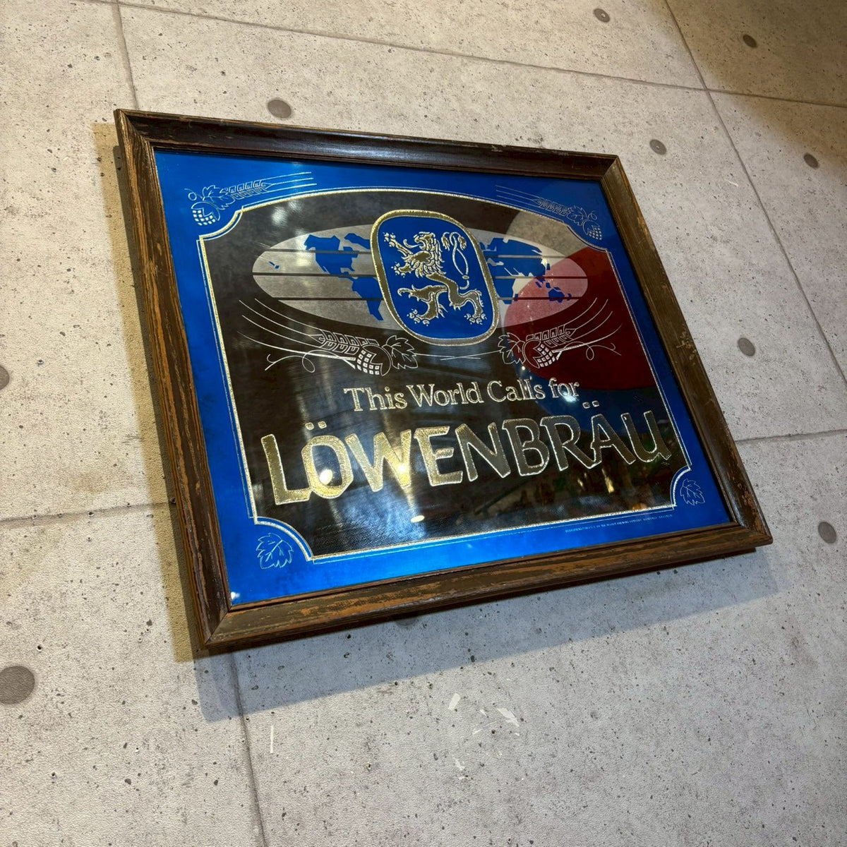 パブミラー 【LÖWENBRÄU（レーベンブロイ）】 ヴィンテージミラー 
