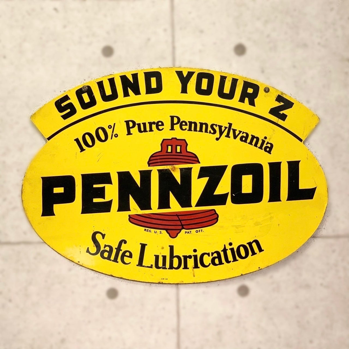 メタル看板 【PENZOIL社】 ヴィンテージサイン 1968年 ディスプレイ