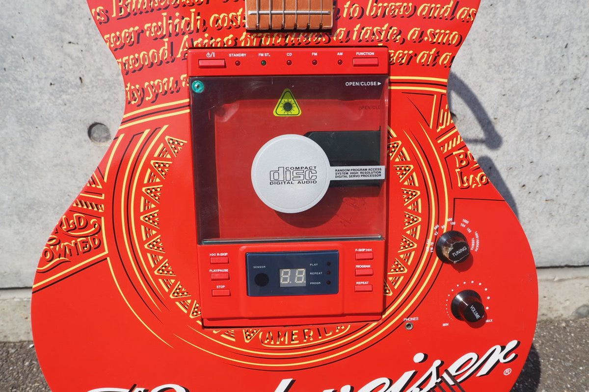 品番0084 バドワイザー ギター型CDプレイヤー オーディオ ラジオ