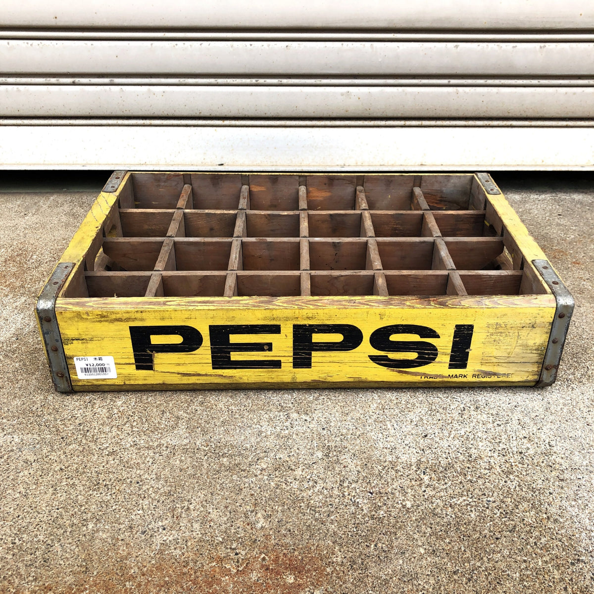 PEPSI ペプシコーラ 木箱 イエロー ウッドボックス ディスプレー