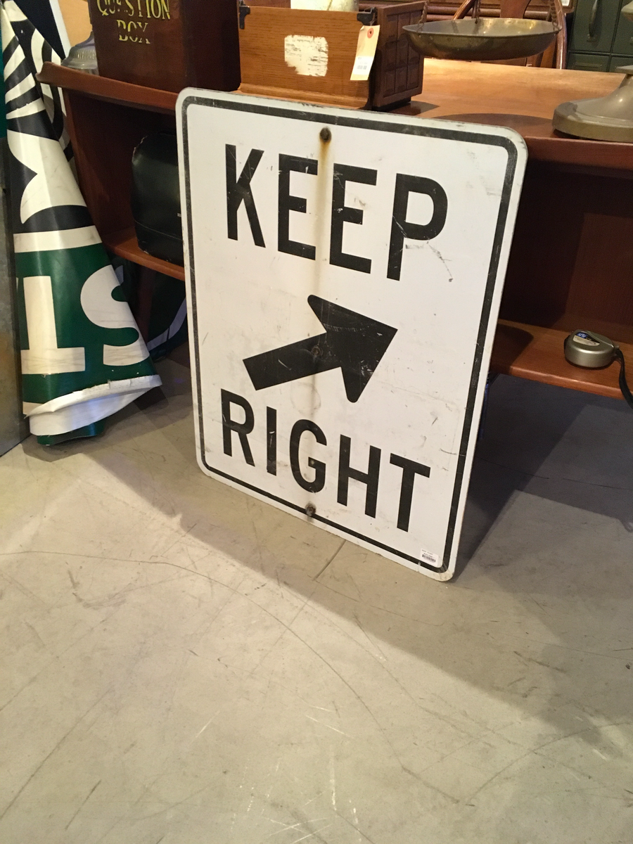 品番0425 ロードサイン KEEP RIGHT トラフィックサイン 看板 標識