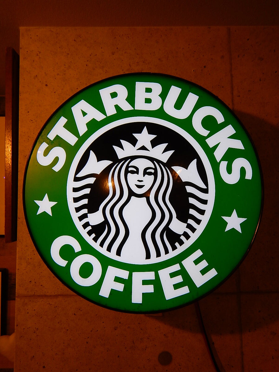品番2635 ボックスサイン STARBUCKS COFFEE スターバックス 旧ロゴ
