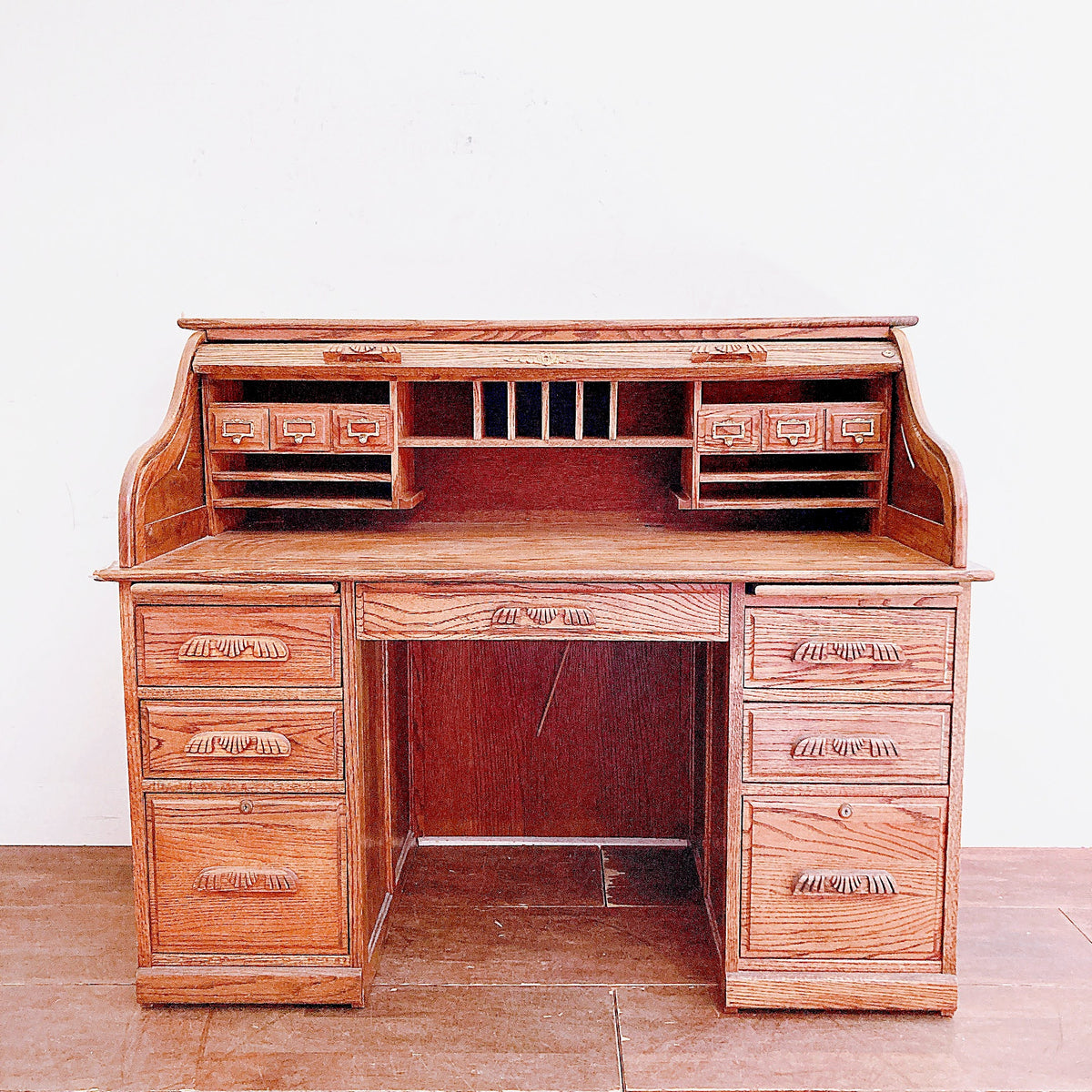 ヴィンテージ 北欧 ロールトップ ライティングビューロー チェスト 仕上済