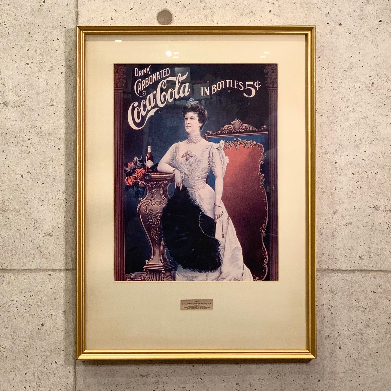 1910年代ヴィンテージCoca-Cola 広告ポスター 木製フレーム付き
