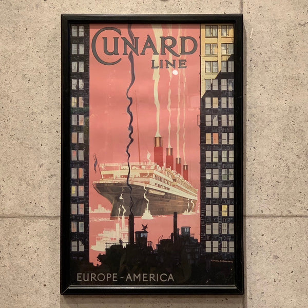 Cunard Line　キュナード・ライン ケネス・ショースミス　1925s　アート　ヴィンテージ 　ヴィンテージポスター