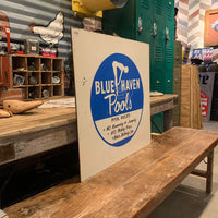 品番2565　BLUE HAVEN Pools　看板　ロードサイン　千葉店