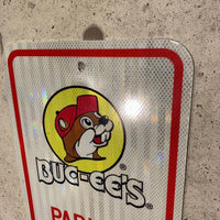 駐車場看板　【Buc-ee's(バッキーズ)】　道路標識　ガレージアイテム　ヴィンテージサイン