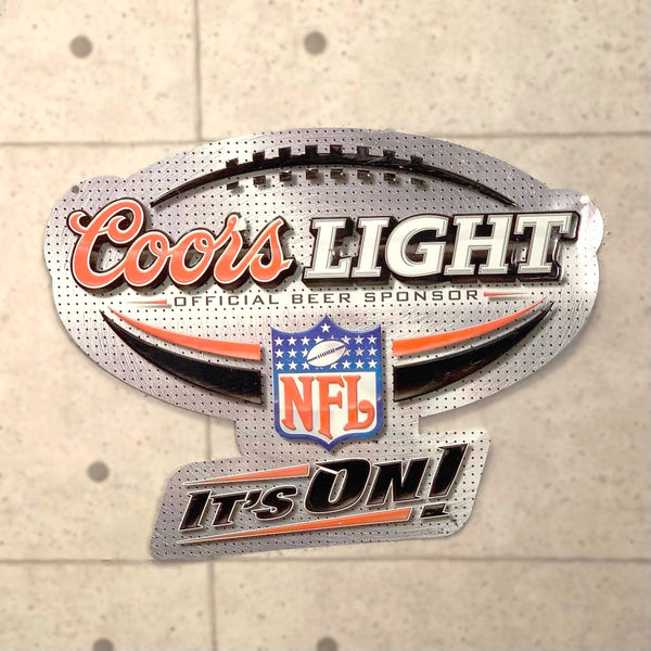 Coors Light　NFL　フットボール　メタルサイン　看板　パブサイン　2002年　ヴィンテージ