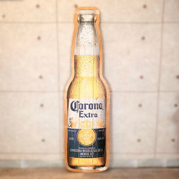 Corona Beer　コロナビール　木製看板　ウッドサイン　ヴィンテージ看板　ビンテージサイン　ビール型看板