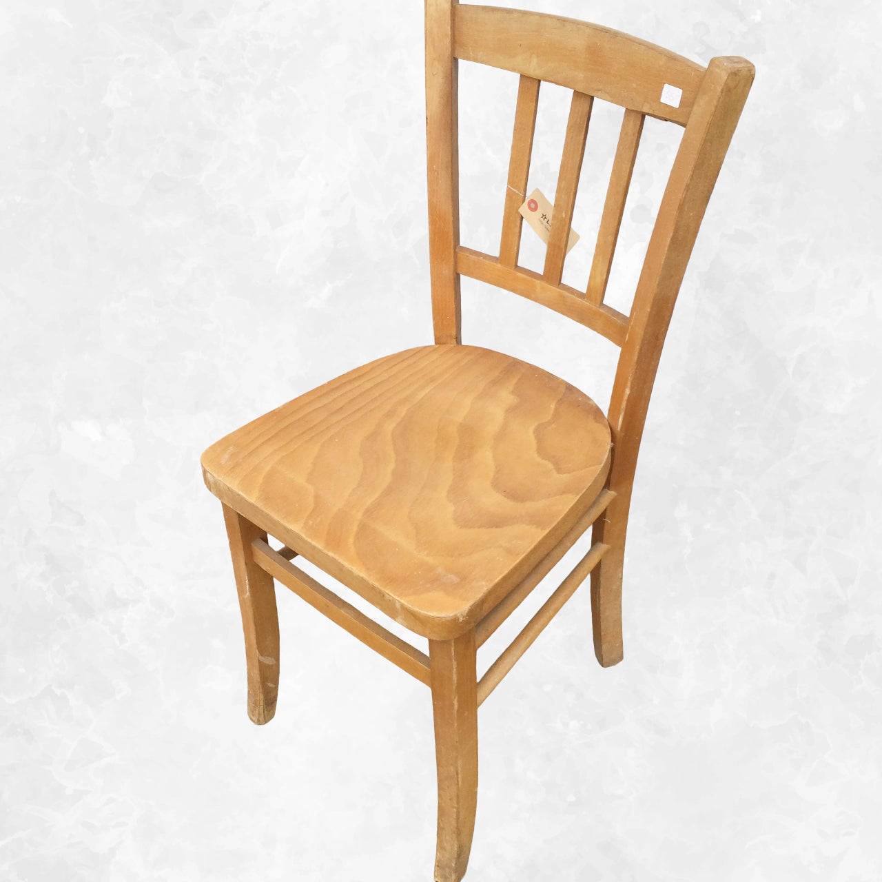 アメリカンアンティーク　アームチェア 椅子 ヴィンテージ　スタッズ　① THE BL MARBLE CHAIR COMPANY社製 ヴィンテージ ウッド アーム