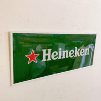 品番1868　ポスター　Heineken　ハイネケン　波型紙印刷　壁掛け　ウォールアート　額装　デッドストック　千葉店