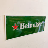 品番1868　ポスター　Heineken　ハイネケン　波型紙印刷　壁掛け　ウォールアート　額装　デッドストック　千葉店