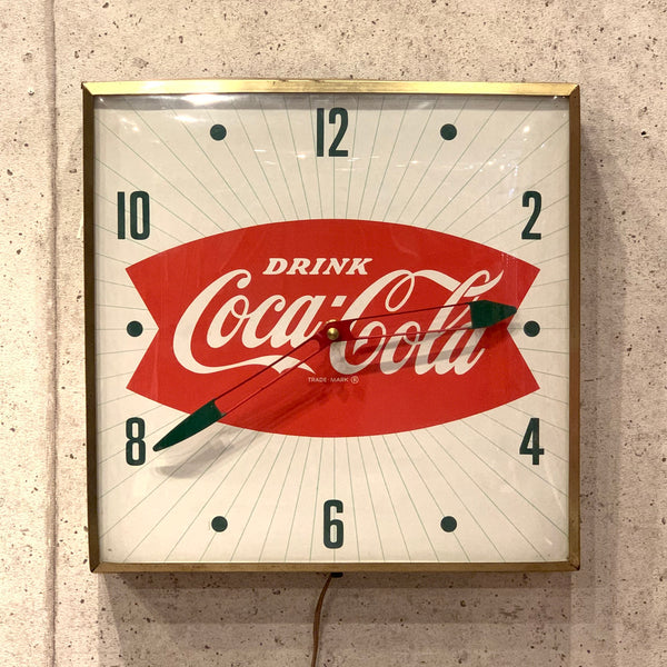 アドバタイジングクロック　Coca-Cola　コカ・コーラ　PAM CLOCK社製　Wall Clock　ヴィンテージ