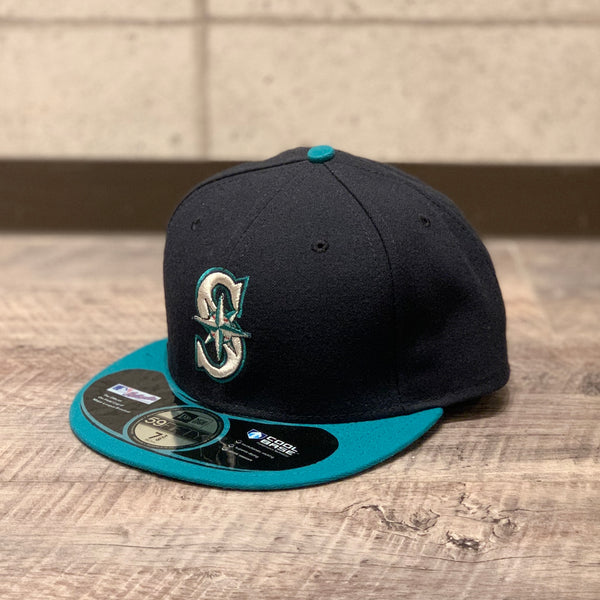 ベースボールキャップ　59FIFTY　MLBオンフィールド　シアトル・マリナーズ　オルタネイト　NEW ERA　ニューエラ　58.7㎝　USED