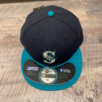 ベースボールキャップ　59FIFTY　MLBオンフィールド　シアトル・マリナーズ　オルタネイト　NEW ERA　ニューエラ　58.7㎝　USED