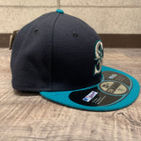 ベースボールキャップ　59FIFTY　MLBオンフィールド　シアトル・マリナーズ　オルタネイト　NEW ERA　ニューエラ　58.7㎝　USED