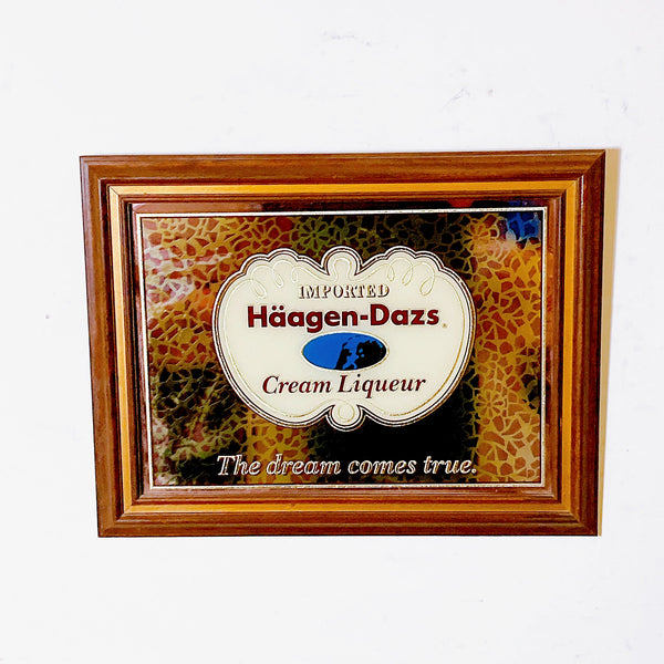 品番1772　パブミラー　Haagen-Dazs Cream Liqueur　ハーゲンダッツ　クリームリキュール　鏡　壁掛け　インテリア　ヴィンテージ　千葉店