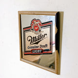 品番2694　パブミラー　Miller Genuine Draft　ミラージニューインドラフト　ライトビール　鏡　壁掛け　インテリア　ヴィンテージ　千葉店