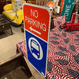 品番0012　ロードサイン　NO PARKING　トラフィックサイン　看板　標識　千葉店