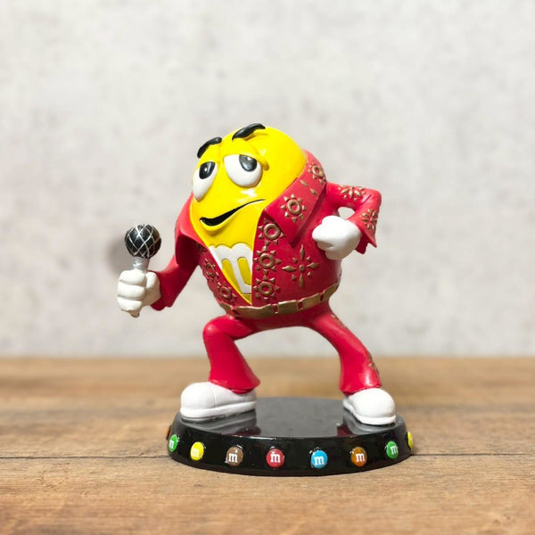 陶器フィギュア　【M&M's Sweet On Elvis collection】イエロー　エルビスプレスリー　陶器製　シリアルナンバー入り　ヴィンテージ