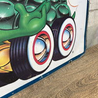 看板【Turtle Wax（タートルワックス）】アルミ製・片面エンボス　ヴィンテージ