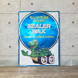看板【Turtle Wax（タートルワックス）】アルミ製・片面エンボス　ヴィンテージ