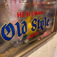 パブミラー【Heileman's Old Style（ハイレマンズ・オールドスタイル）】額装　アート　ヴィンテージ