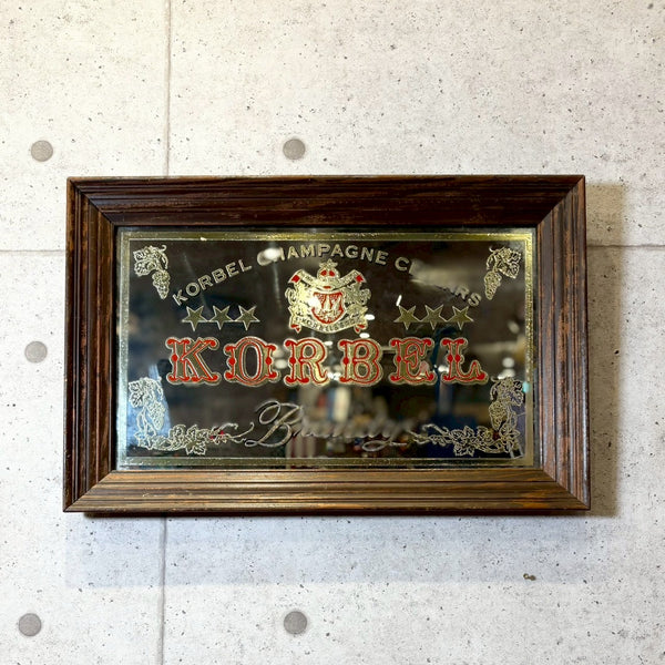 パブミラー【KORBEL（コーベル）】額装　アート　ヴィンテージ