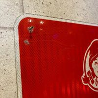看板　【Wendy’s（ウェンディーズ）】　スチール看板　メタルサイン
