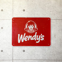 看板　【Wendy’s（ウェンディーズ）】　スチール看板　メタルサイン