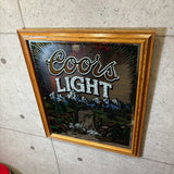 パブミラー【Coors Light（クアーズライト）】額装　アート　ヴィンテージ