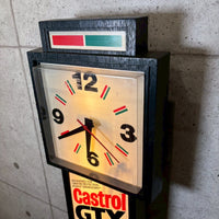 電飾時計【Castrol 】　ヴィンテージクロック