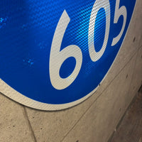 ハイウェイ看板　【インターステート605号線（I-605）】　ロードサイン　ヴィンテージ看板