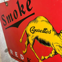 ハンガー看板　【Smoke Cigarettes RED KAMEL】　ヴィンテージサイン