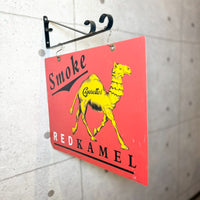 ハンガー看板　【Smoke Cigarettes RED KAMEL】　ヴィンテージサイン